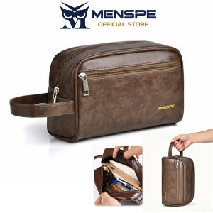 MENSPE Cosmetic Bag PU Bag Large Capacity Bag Makeup Pouch Handbag Organizer Large Capacity Cosmetic Bag Wash Bag Pocketed Separation For Makeup Skincare Product