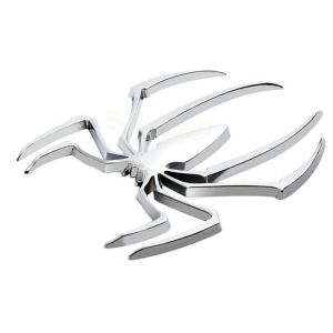 IIU Gold/Silver 1pc Ornament Chrome Spider Badge Car Metal Sticker Motorcycles Decoration 3D Spider Shape Car Sticker Motor Decal Auto Emblem Decal 3D Car Sticker