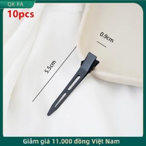 QK FA ✨ 10PCS đen Duckbill tóc Clip nonslip Alligator tóc Clip thợ cắt tóc salon tạo kiểu tóc chết Phụ kiện tóc kẹp tóc