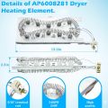 W. 11045584 3387747 8527865   Heating Element-Compatible with Kenmore Elite HE3 HE2 Maytag and Whirlpool Duet Cabrio Dryers,Replce AP 6008281   WP 3387747    5400w 240v. 