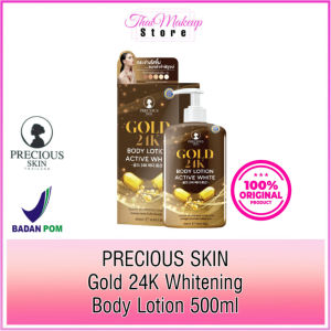 Precious Skin Thailand Gold 24K Body Lotion Active White / HB Pemutih / Whitening Lotion 500ml