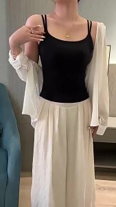 Summer New Camisole Womens Inner Wear Outer Wear Backless Traceless Breathable Integrated Top with Chest Pad Tube Top Bottoming Womens ㏇L0514