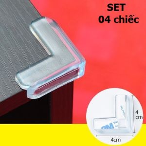 Set 4 Bịt Góc Bàn Silicon Nhỏ Gọn Bọc Cạnh Bàn Silicon Tiện Dụng Trong Gia Đình Bảo Vệ An Toàn Cho Bé. KEON 501