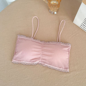 clu Teens Bra For Girls bralette tops Pure cotton schoolgirl beautiful back sling small vest tube top girl one-line back three-breas ulc