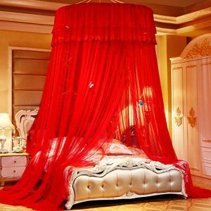 KING size Mosquito Net  Hung Dome Mesh Canopy Princess Round Dome Bedding Net Bed Mosquito Netting Hot Sale