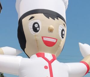 แอร์แดนซ์ ตุ๊กตาลมโบก เชฟ ตุ๊กตาลมเฉพาะตุ๊กตา ไม่รวมเครื่องเป่าลม ใช้ได้กับเครื่อง18-20 นิ้วได้ ทุกยี่ห้อ