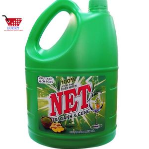 Nước Rửa chén NET Trà xanh & Gừng 4kg - Shop Cam kết chính hãng