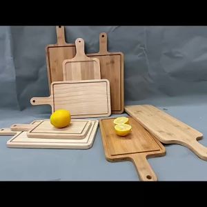 LZD  Pine Wood Pizza Plate   Cake Wood Pallet Baking Western Food Small Wooden Plate   Square Steak Breakfast Wooden Tray Household