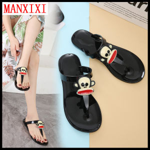 MANXIXI Dép Xỏ Ngón Thời Trang Cho Nữ Dép Đế Bằng Thạch Dễ Thương Hình Khỉ Hoạt Hình Đẹp Phong Cách Bohemian (Cỡ 36-41)