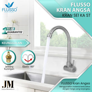 Flusso Kran Angsa Stainless Steel SUS 304 Kran Tembok Dapur Cuci Piring Keran Angsa Kran Wastafel | 623