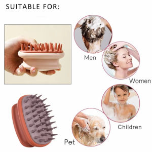 2 in 1 Silicone Bath Brush Body Scrubber Exfoliating Tool Shampoo Brush Scalp Massager Bath Accessories