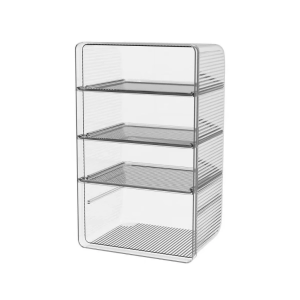 3 Layer waterproof storage Transparent makeup storage box dustproof cosmetics storage box