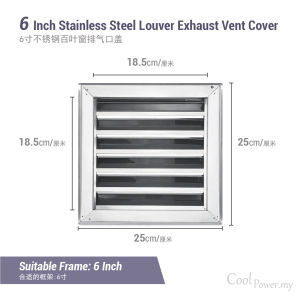 COOL POWER 6/8/10/12" Household Silent Ventilating Fan Bathroom Shutter Exhaust Kitchen Exhaust Fan