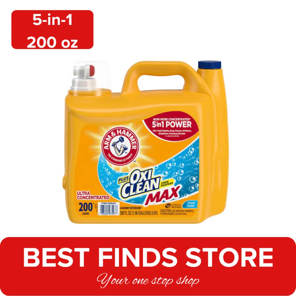 Arm & hammer plus oxiclean 2025 max he liquid laundry detergent