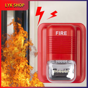 Sound & Strobe Fire Alarm Sound Alert LED Flash Warning Alarm System Sound and Light Siren