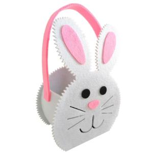 Adorable Felt Basket for Easters Gifts and Decorations Animal Themed Handbag School Craft Projects Handmade Gift Holder