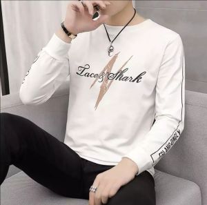 Bisa COD Sweater Keren Kaos Pria Distro Lace Shark Crewneck Trendy Sweatshirt Elegan Sweter Kekinian