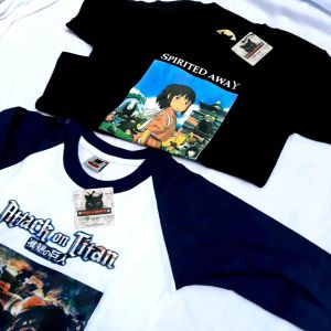 kaos raglan 3/4 anak anime attack on titan kaos game atak on titan by pico gracy