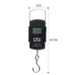 【✅SG stock】Handheld Digital Luggage Scale 50KG Portable Hanging Hook Scale LCD Display Travel Scale Fishing Scale