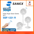 SANEX SSF-1221 R Kipas Angin 12 Inci + Remote (2in1, Low Watt). 