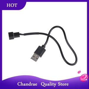 [Chandrae] USB 2.0 A Male To 3-Pin 4-Pin Connector Adapter Cable For 5V Computer PC Fan
