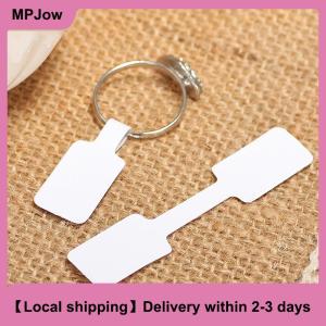【Local shipping】 100pcs White Price Label Tags with Hanging String Jewelry Stationery Shoes Cloth