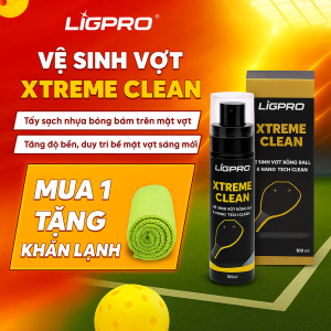 Bình Xịt Vệ Sinh Vợt Pickleball Xtreme Clean LIGPRO 100ml Công Nghệ Sinh Học Tẩy Sạch Nhựa Bóng