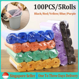[$0.45 per roll] 100Pcs/Pack Thicken Disposable Garbage Bag Trash Bags Breakpoint One-off Kitchen Cleaning Bag Rubbish Bag Plastic Waste Bag Not Easy To Break CNY Gift Present