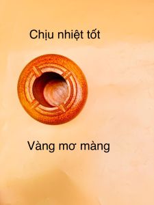Gạt tàn thuốc lá bằng gỗ dừa loại PHÚC HƯNG PHÁT SG kích thước đường kính 14cmx sâu 7cm màu sắc tự nhiên.