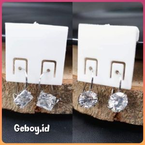 Anting Gantung Anting Wanita Mata Cristal zircon Anti Karat