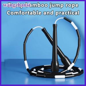 wangzhansi เชือกกระโดดทำจากไม้ไผ่แบบเรียบและแข็งรูปแบบการออกกำลังกายของเด็กและผู้ใหญ่เชือกเชื่อมลูกปัดเชือกกระโดดมือใหม่