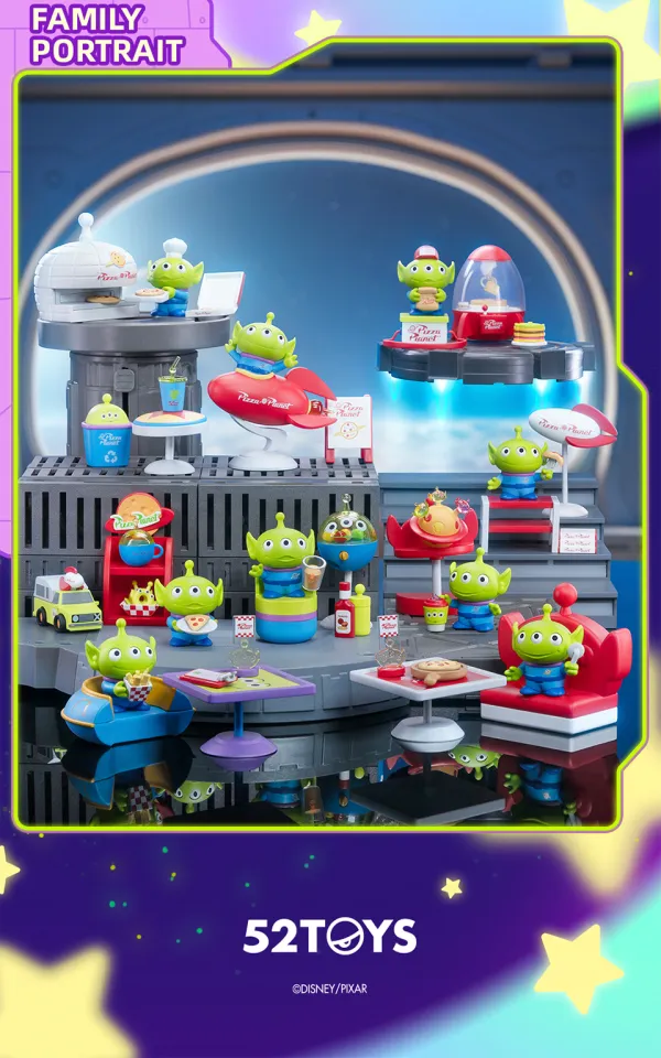 52TOYS TOY STORY Aliens' Pizza Planet Series Blind Box Figure Toy