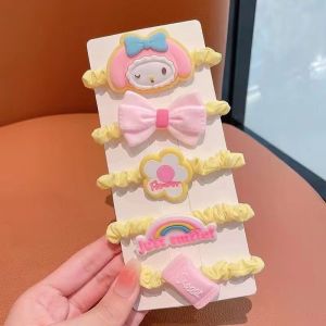 Ikat Rambut Set 5 pcs Karet Scrunchie Karakter Anak Lucu Lotso Beruang Ikat Karet Rambut Anak