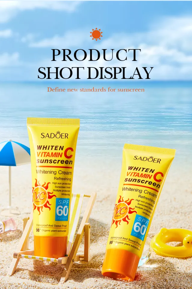 Vitamin Sunscreen Whitening Cream SPF60 PA 40ml Skincare