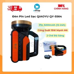 Đèn Pin Led Sạc QIAOYU QY-5564 Chiếu Sáng Xa Pin Sạc Dùng Lâu Công Suất Lớn