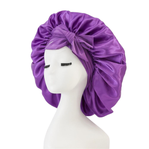 Elastic Silk Satin Bonnet Women Night Sleep Cap Silk Head Wrap Soft Sleeping Hat For Women Curly Hair
