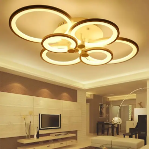 Đèn ốp trần trang trí 3 chế độ sáng đèn mâm ốp trần trang trí phòng khách phòng ngủ phòng bếp kiểu dáng hiện đại - Bảo hành 2 năm