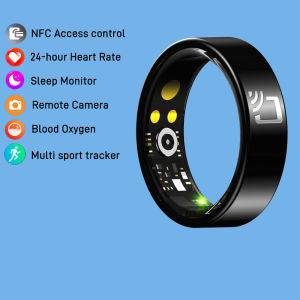 Smart Ring with NFC for Access Control – Sleep & Blood Pressure Monitor Fitness Tracker | IP68 Waterproof Heart Rate & SpO2 Tracking Valentines Gift for Men Compatible with Ios & Android Size 8 - 14