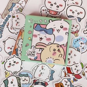 Set Pelekat Hadiah Sticker Gift Box 1 Box 60pcs Chiikawa Cartoon Cute Sticker Collection Scrapbook