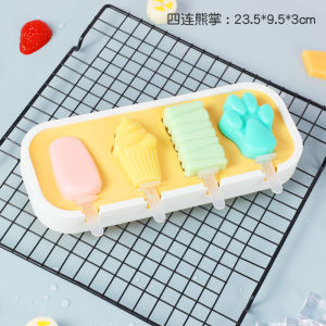 HAIGEER Cetakan ice cream jelly popsicle pudding serbaguna silikon food grade bentuk hewan buah lucu