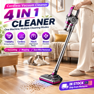 4-in-1 Wet & DryVacuum Cleaner All-in-One Vacuum Sweeper Mop and Iron Quiet and Powerful Pembersih Sofa & Permaidani