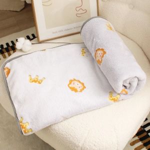 FANGAN นุ่มนุ่มๆ ผ้าห่มเตียงสุนัข อบอุ่นและอบอุ่น ลายน่ารักๆ ผ้าคลุมเตียงสำหรับแมว มัลติฟังก์ชั่ ระบายอากาศได้ระบายอากาศ เสื่อนอนสัตว์เลี้ยง ใบไม้ร่วงและใบไม้ร่วง