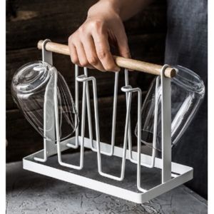 Kitchen Glass Cup Drying Stand Water Stainless Steel Rack Draining Organizer