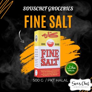 FINE SALT 500G/PKT HALAL DRY FOOD/ FOOD CONDIMENTS