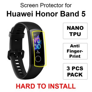 3 pcs Honor Band 5 Nano TPU Hydrogel Film Shock Absorption Screen Protector Guard