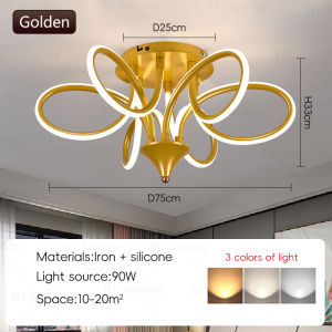 Modern Simple Ceiling Light Nordic Living Room Bedroom Light LED New Home Creative Dining Room Lamp