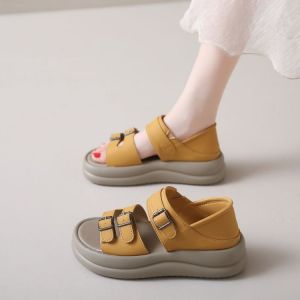 [Free Shipping] WomenS Platform Sandals 2026 New Summer Style Korean Design Suitable For Wide Feet Casual Sporty Beach And Roman Style