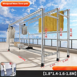 BEASTLAND Sampayan Stainless Heavy Duty Drying Rack Adjustable Foldable Clothes Rack Hanger Rack Sampayan