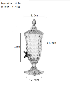 Faucet Cold Jug Juice Drink Jar Dispenser Pot Wine Bottle High Quality Beverage Water Carboy Stainless Steel Tap Bucket Glass