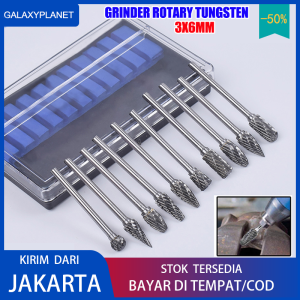 (Dikirim Dari Jakarta)10 PCS Mata Bor HSS Kikir Ukir Kayu Mini Drill Grinder Mata Tuner Cun Set Mini Grinder Rotary Tungsten Carbide Mata Bor Tungsten / Mata Bor Tungsten Carbide Cone Spiral / Mata Bor Tuner Tungsten 3*6mm